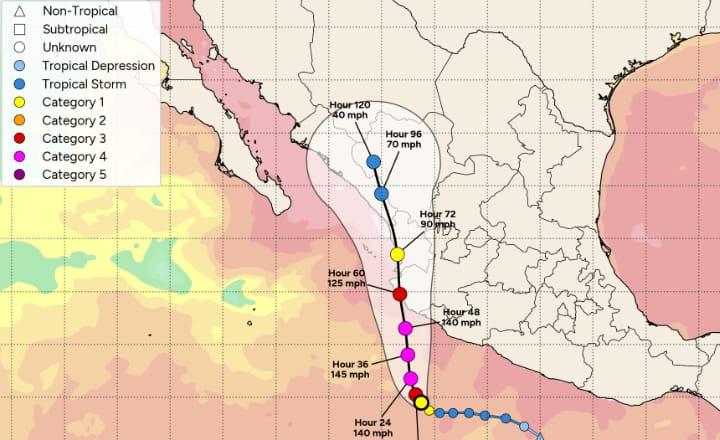Hurricane Simon Strengthens Into Category 4 as NHC Warns of Rapid Intensification