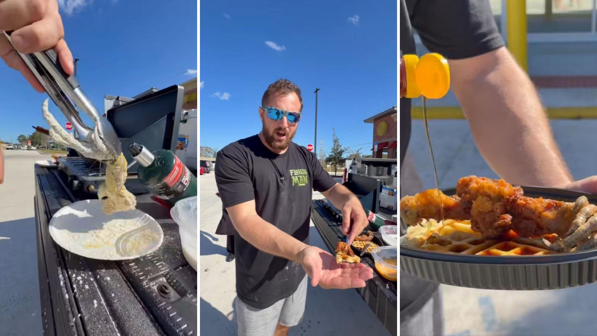 Florida Man Makes Iguana-And-Waffles After Cold Stuns Invasive Green Iguanas