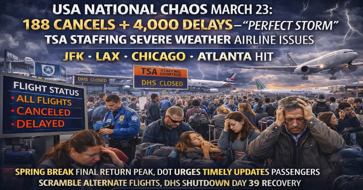 Shutdown-Spurred TSA Staffing Shortages Widen Airport Security Lines Nationwide