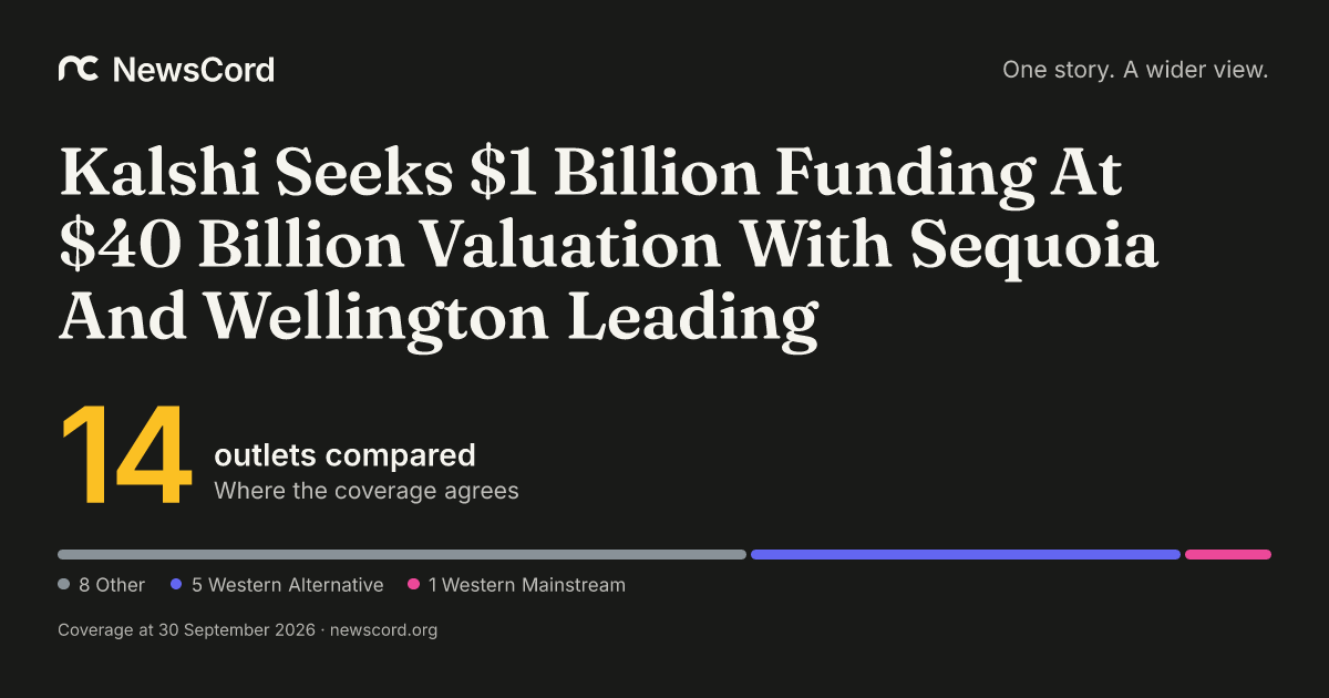 Kalshi Seeks $1 Billion Funding At $40 Billion Valuation With Sequoia ...