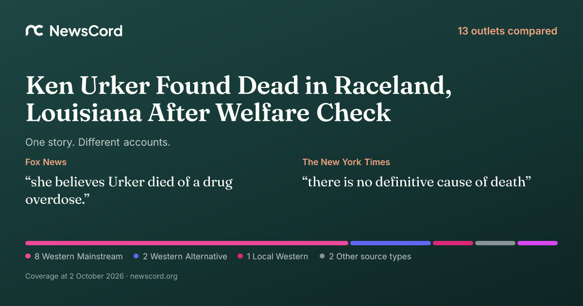 Ken Urker Found Dead in Raceland, Louisiana After Welfare Check: how 13 ...