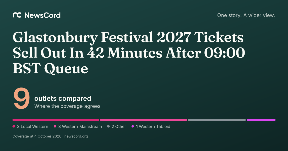 Glastonbury Festival 2027 Tickets Sell Out In 42 Minutes After 09:00 ...