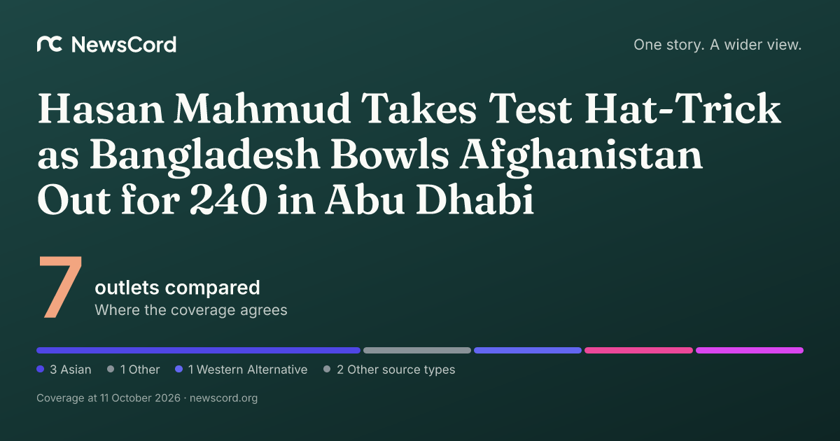 Hasan Mahmud Takes Test Hat-Trick as Bangladesh Bowls Afghanistan Out ...