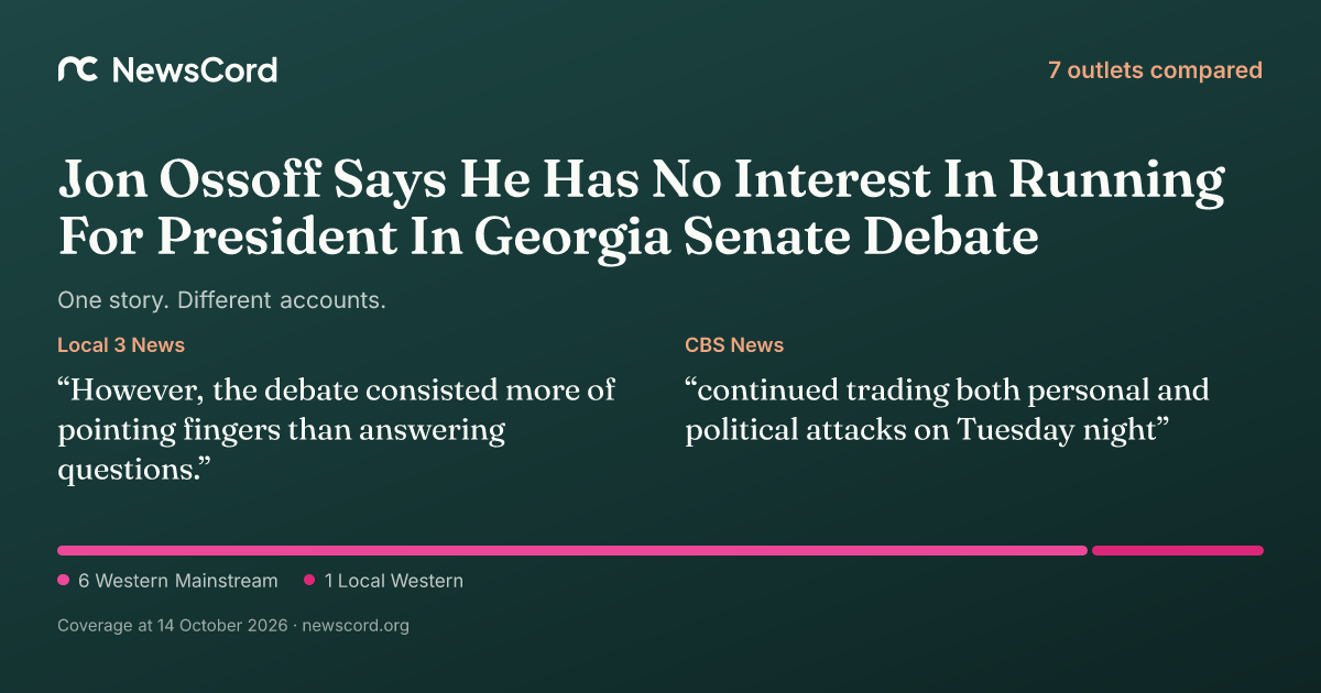 Jon Ossoff Says He Has No Interest In Running For President In Georgia ...