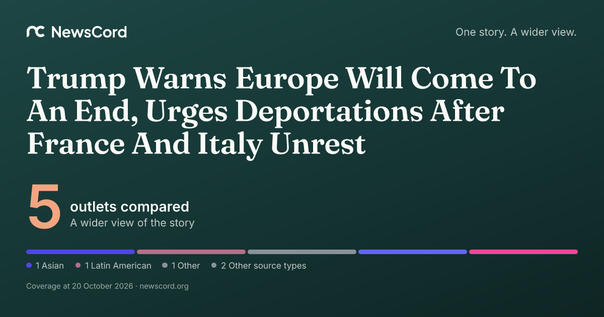 Trump Warns Europe Will Come To An End, Urges Deportations After France ...