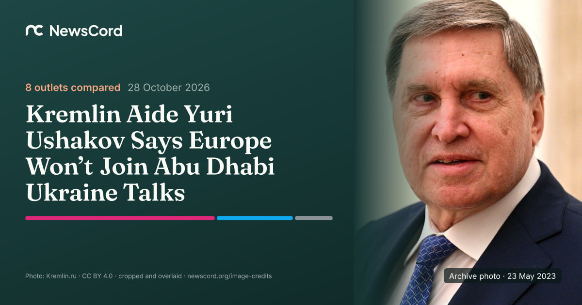 Kremlin Aide Yuri Ushakov Says Europe Won’t Join Abu Dhabi Ukraine ...