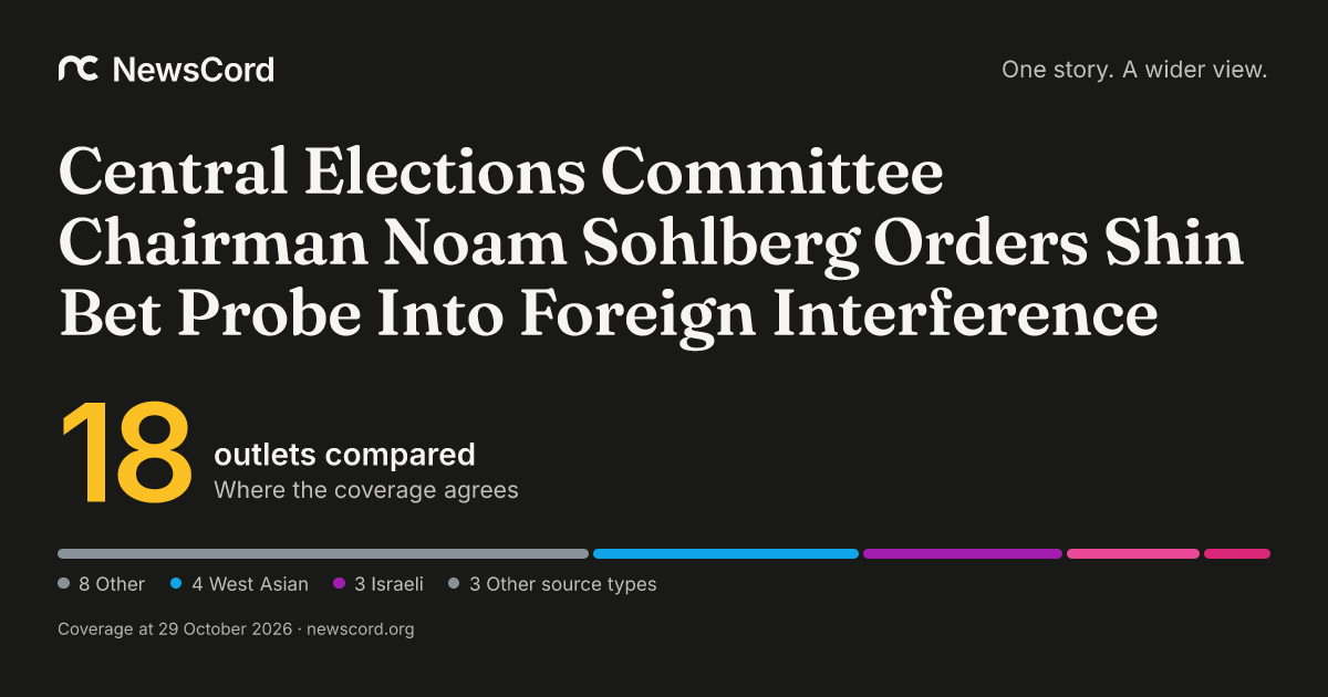 Central Elections Committee Chairman Noam Sohlberg Orders Shin Bet ...