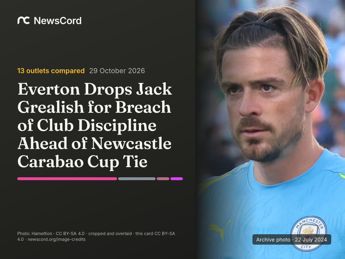 Everton drops Jack Grealish after missed training session