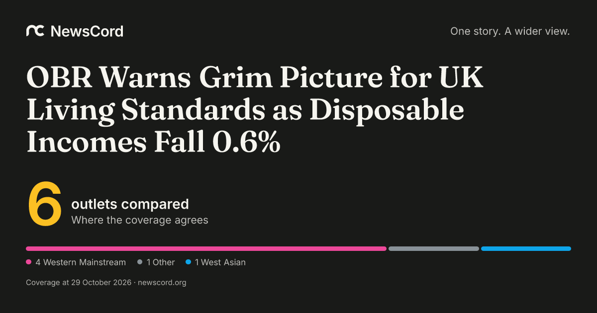 OBR Warns Grim Picture for UK Living Standards as Disposable Incomes Fall 0.6%