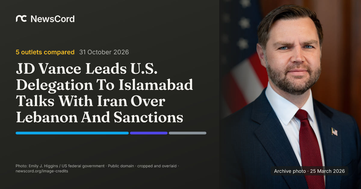 JD Vance Leads U.S. Delegation To Islamabad Talks With Iran Over Lebanon And Sanctions: how 5 outlets framed it